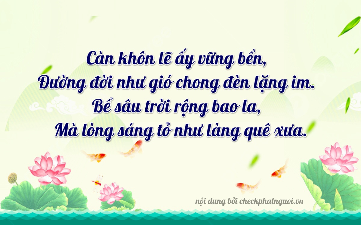 Bài thơ ý nghĩa cho <b>biển số 60F4-28866</b> tại website checkphatnguoi.vn