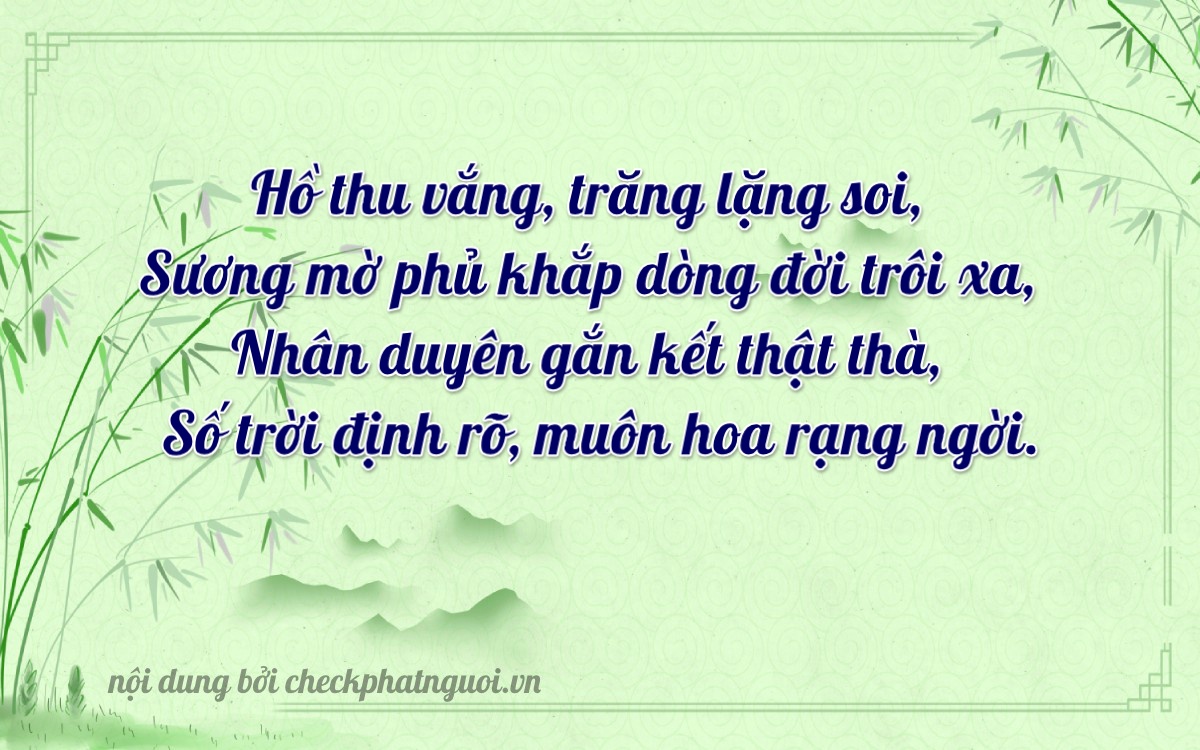 Bài thơ ý nghĩa cho <b>biển số 60F4-29902</b> tại website checkphatnguoi.vn