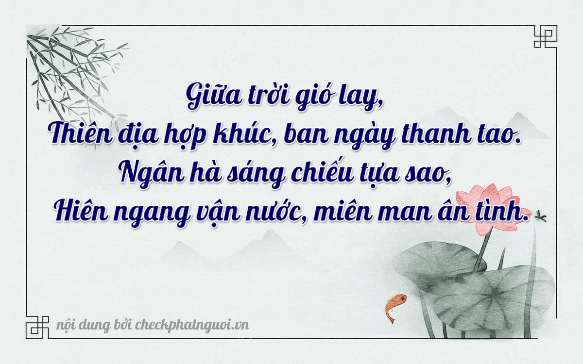 Bài thơ ý nghĩa cho <b>biển số 60F-4312</b> tại website checkphatnguoi.vn