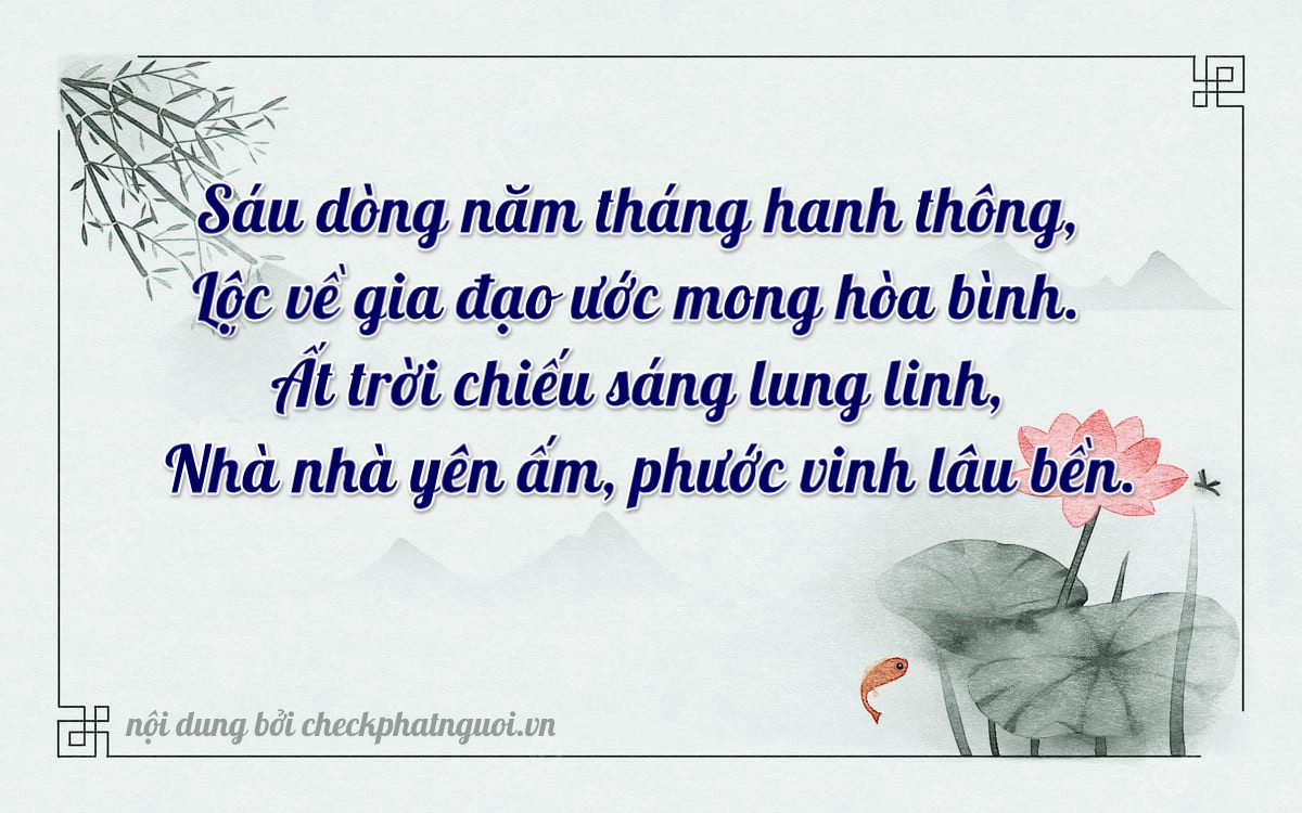 Bài thơ ý nghĩa cho <b>biển số 60F4-36525</b> tại website checkphatnguoi.vn