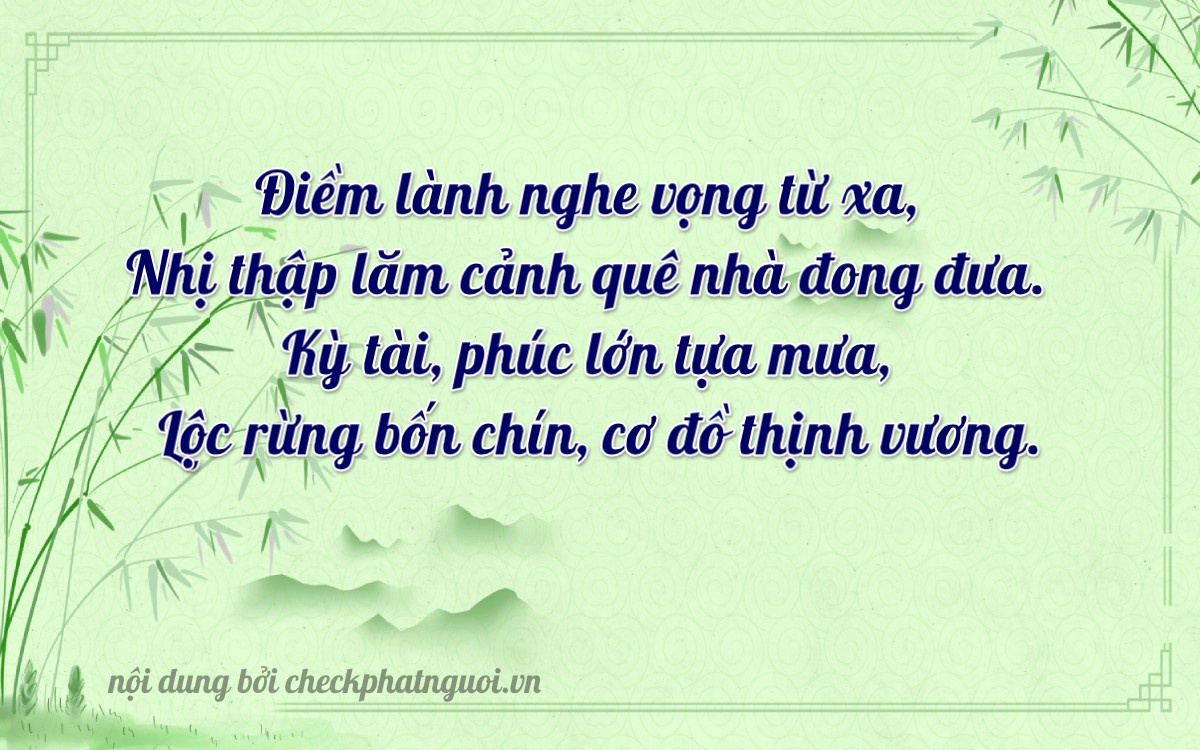Bài thơ ý nghĩa cho <b>biển số 60F4-49516</b> tại website checkphatnguoi.vn