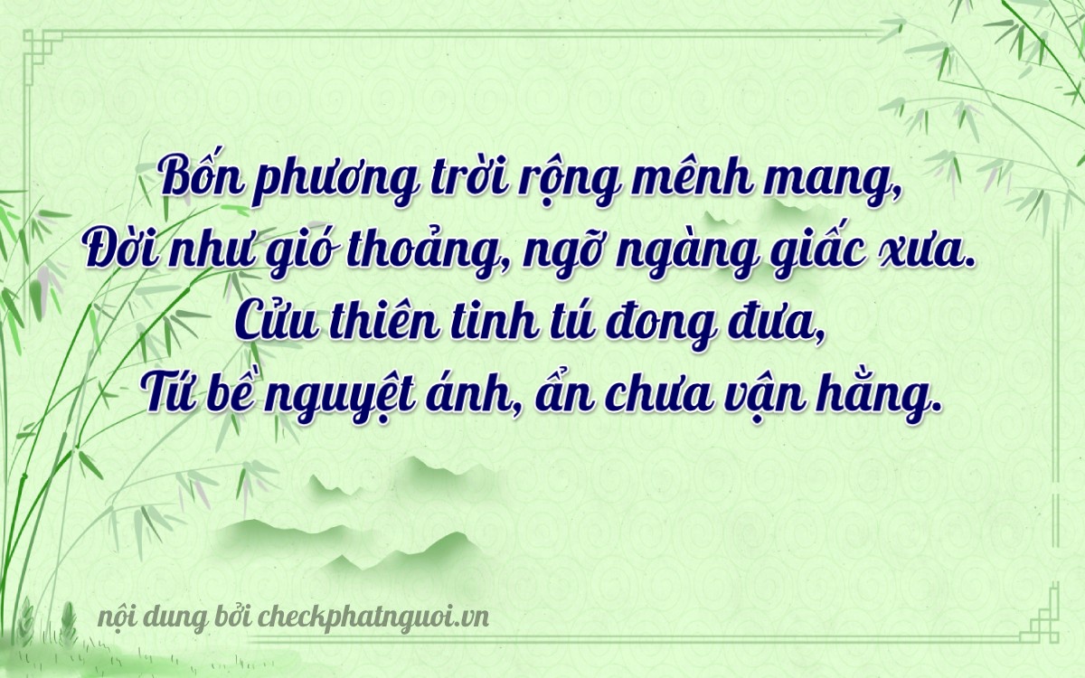 Bài thơ ý nghĩa cho <b>biển số 60F4-49994</b> tại website checkphatnguoi.vn