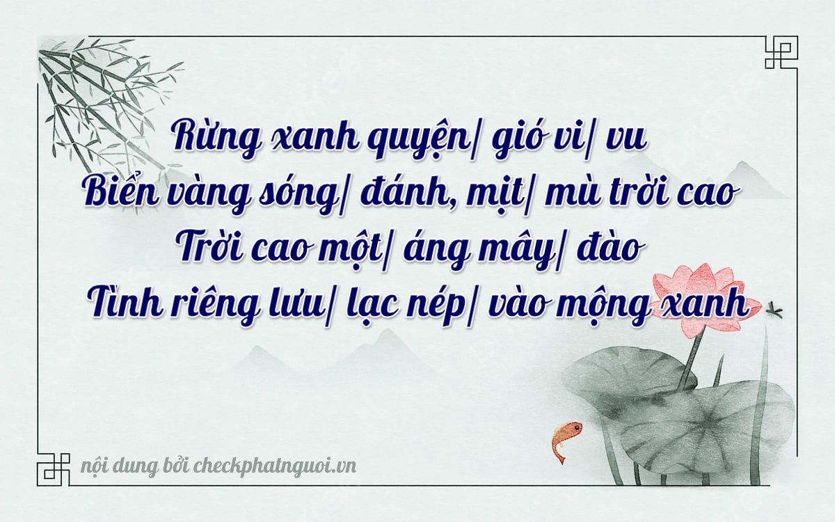 Bài thơ ý nghĩa cho <b>biển số 60G1-17816</b> tại website checkphatnguoi.vn