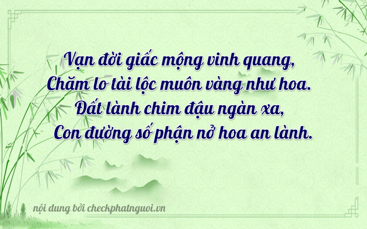 Bài thơ ý nghĩa cho <b>biển số 60G1-23576</b> tại website checkphatnguoi.vn