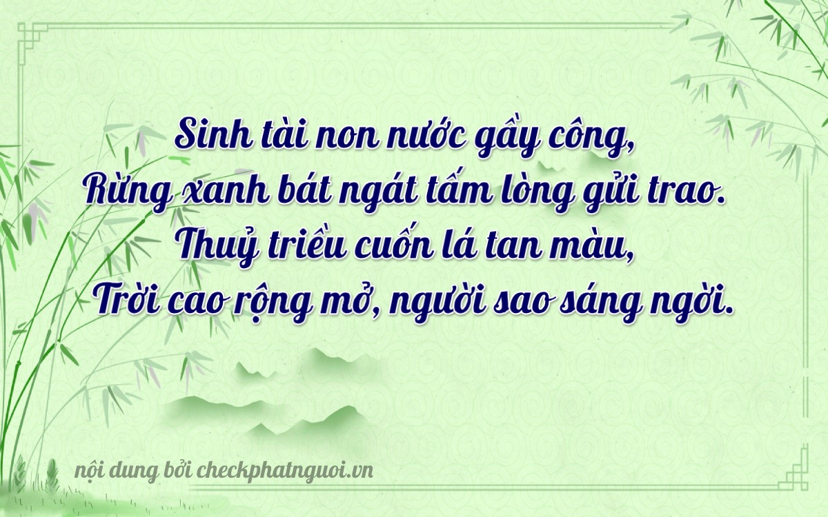 Bài thơ ý nghĩa cho <b>biển số 60G1-36874</b> tại website checkphatnguoi.vn