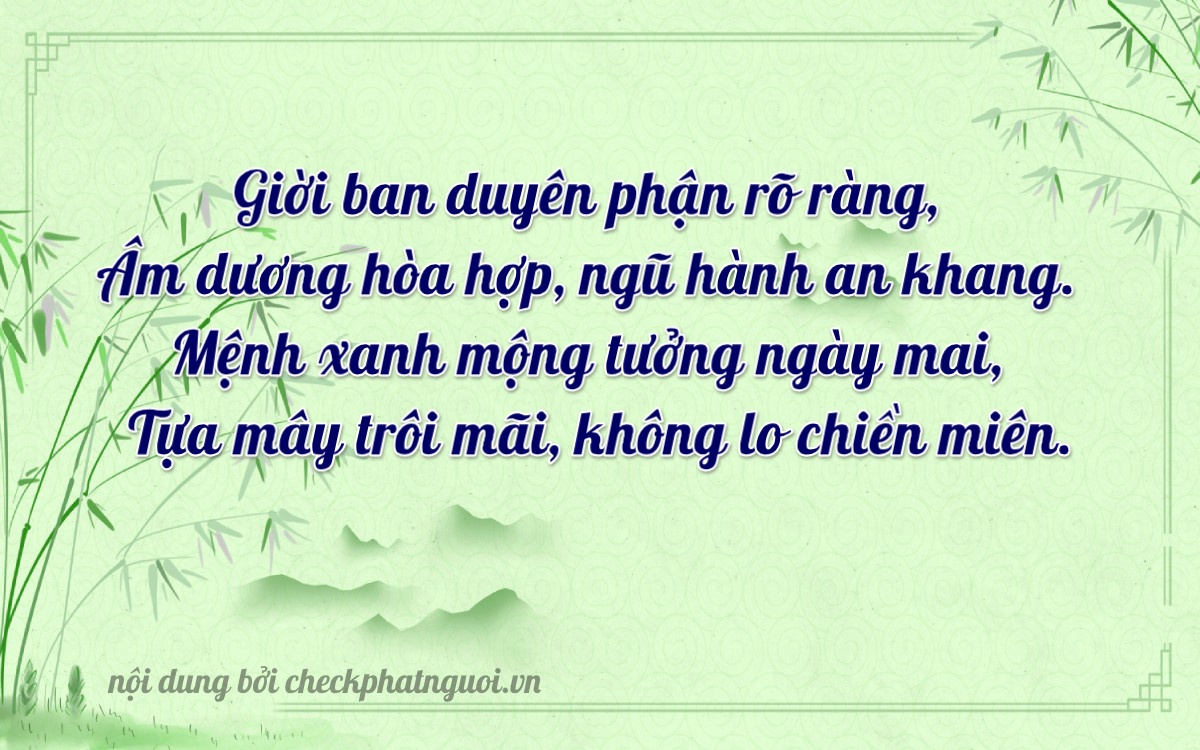 Bài thơ ý nghĩa cho <b>biển số 60G-56609</b> tại website checkphatnguoi.vn