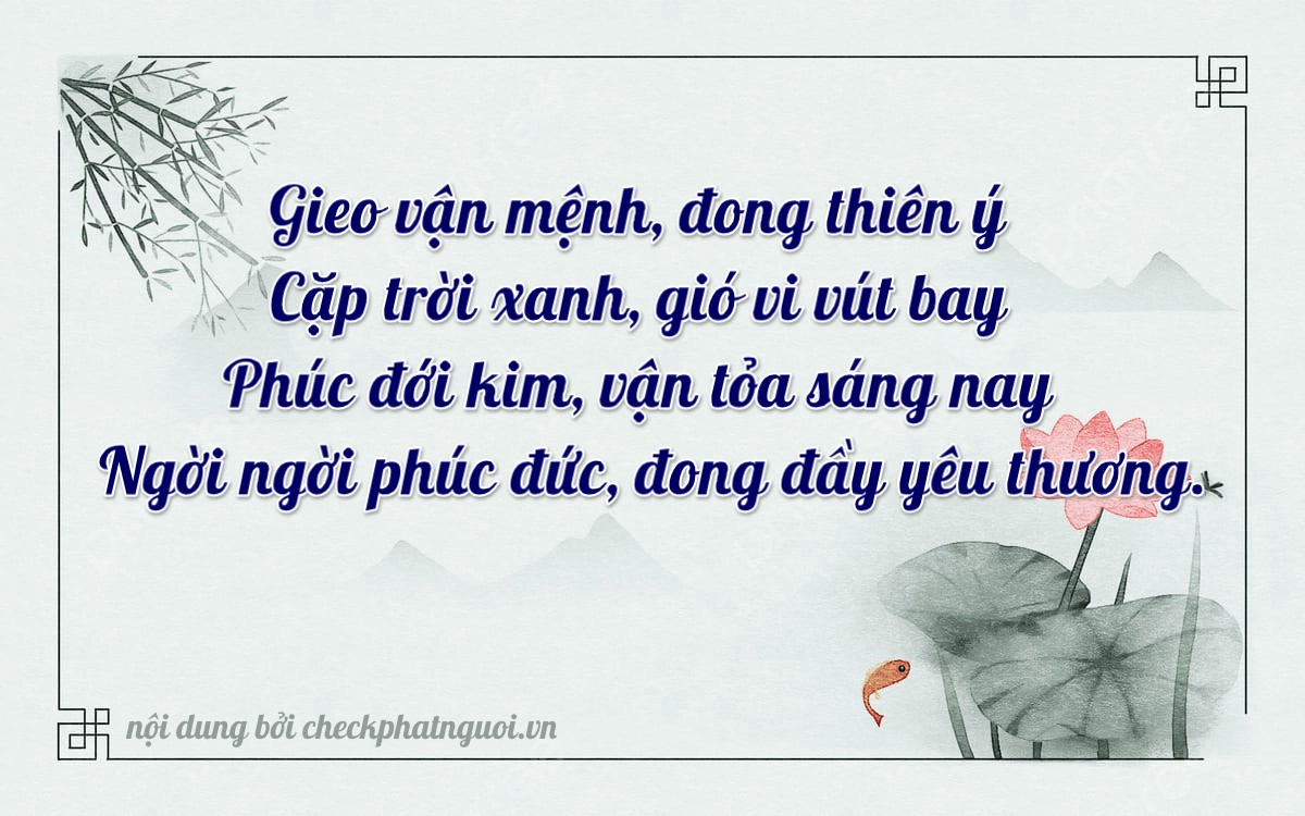 Bài thơ ý nghĩa cho <b>biển số 60H-06289</b> tại website checkphatnguoi.vn