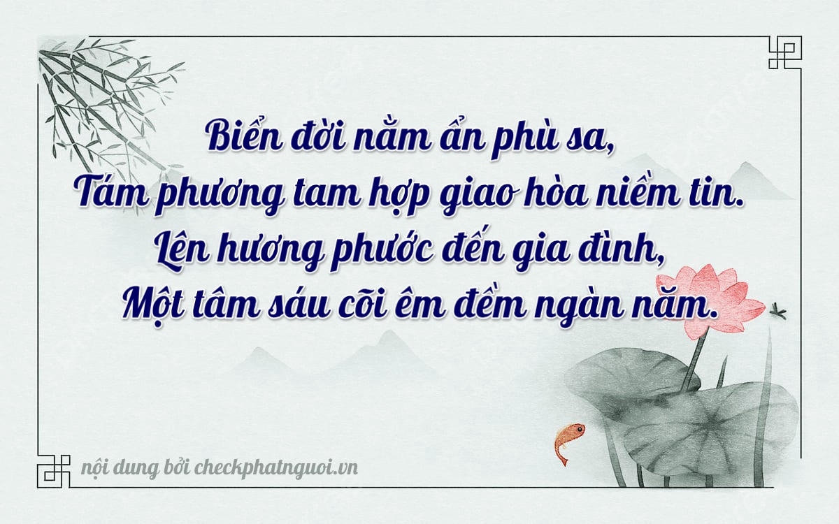 Bài thơ ý nghĩa cho <b>biển số 60H-08641</b> tại website checkphatnguoi.vn