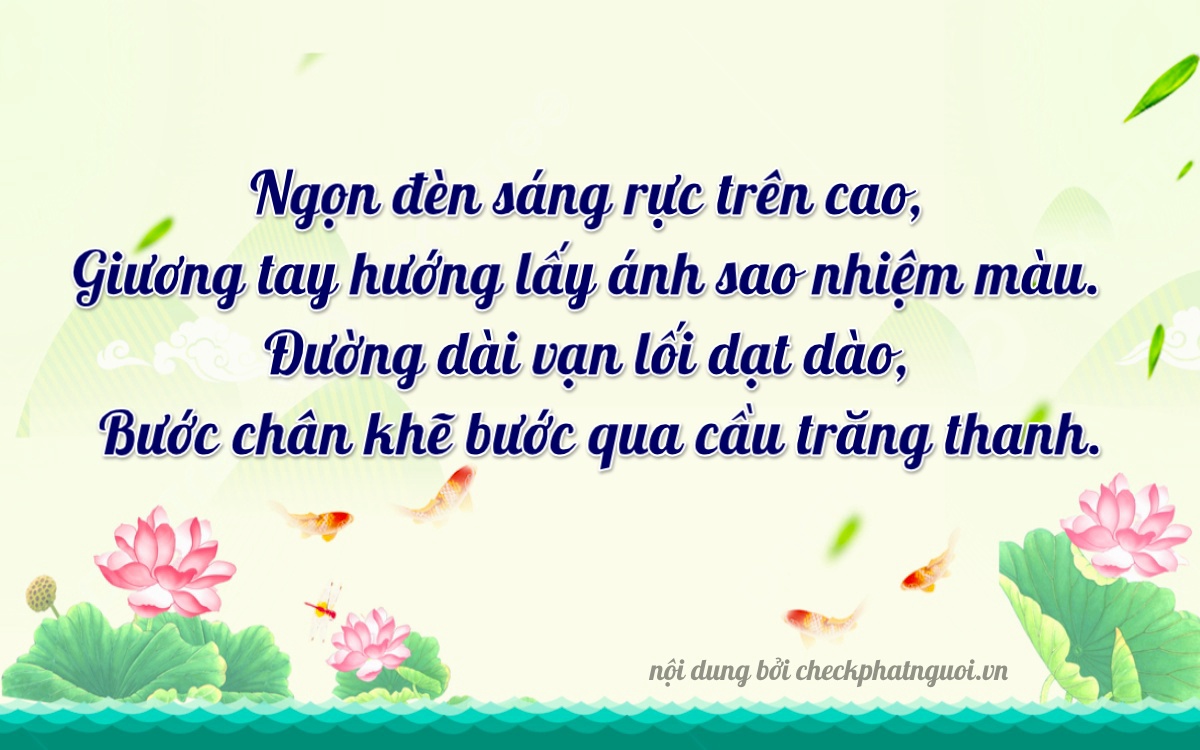 Bài thơ ý nghĩa cho <b>biển số 60H-11046</b> tại website checkphatnguoi.vn