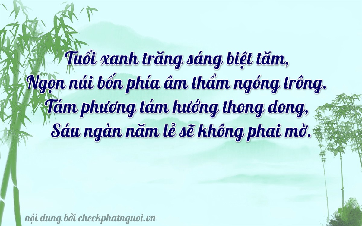 Bài thơ ý nghĩa cho <b>biển số 60H-11816</b> tại website checkphatnguoi.vn