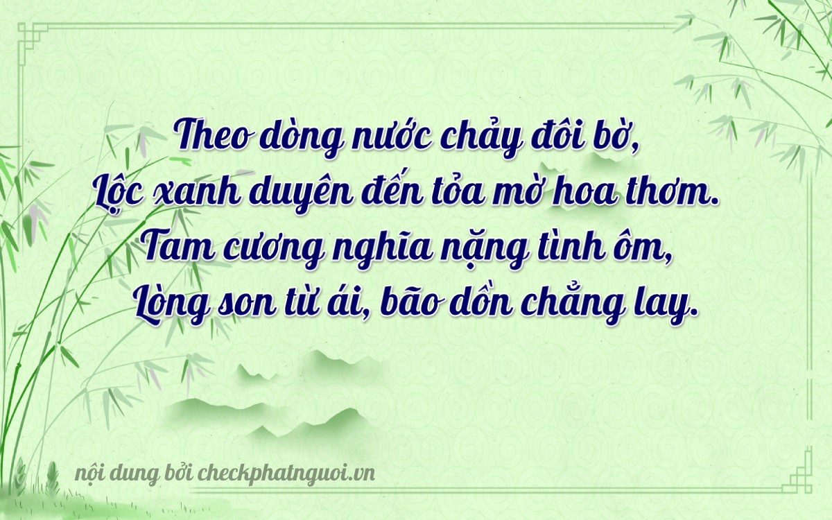 Bài thơ ý nghĩa cho <b>biển số 60H1-33633</b> tại website checkphatnguoi.vn