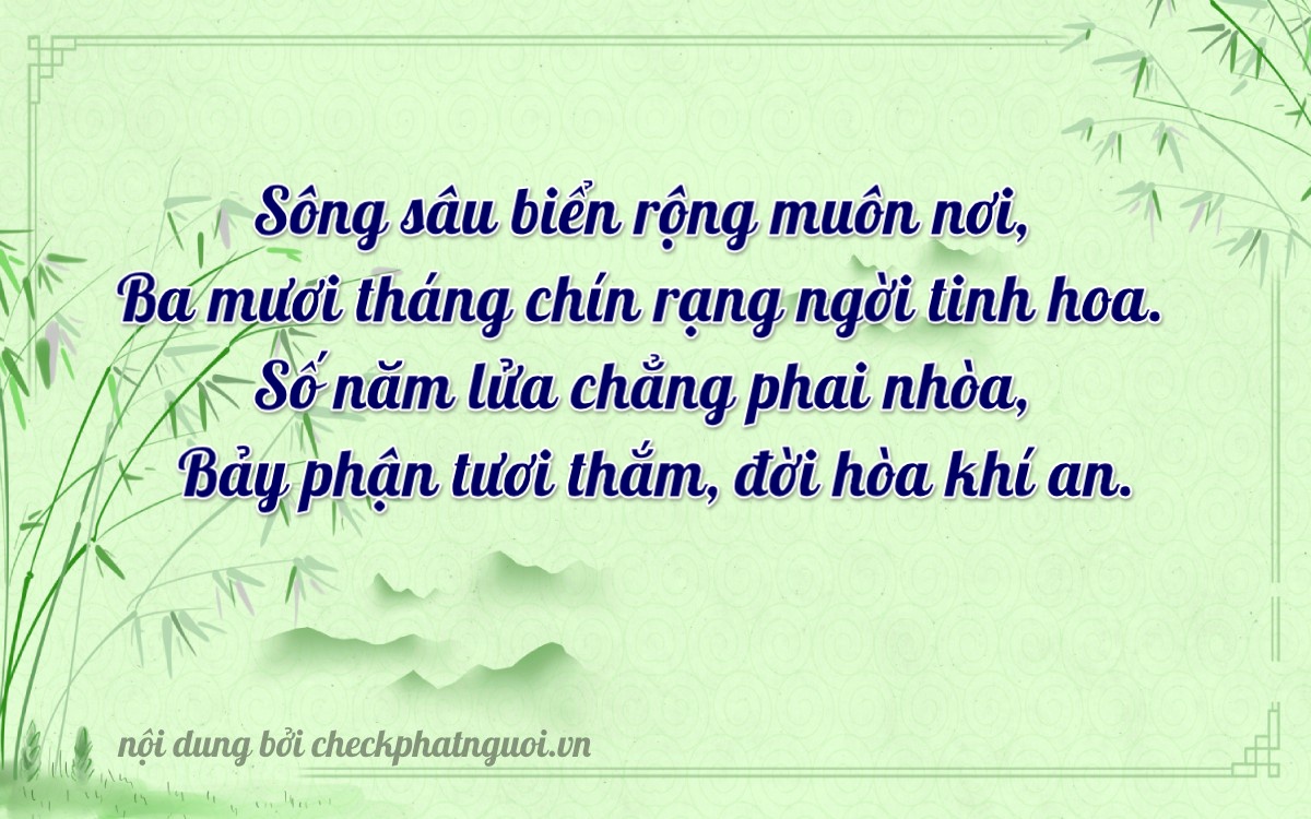 Bài thơ ý nghĩa cho <b>biển số 60H1-36575</b> tại website checkphatnguoi.vn