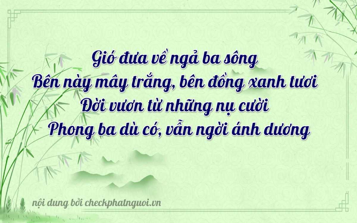 Bài thơ ý nghĩa cho <b>biển số 60H1-37039</b> tại website checkphatnguoi.vn