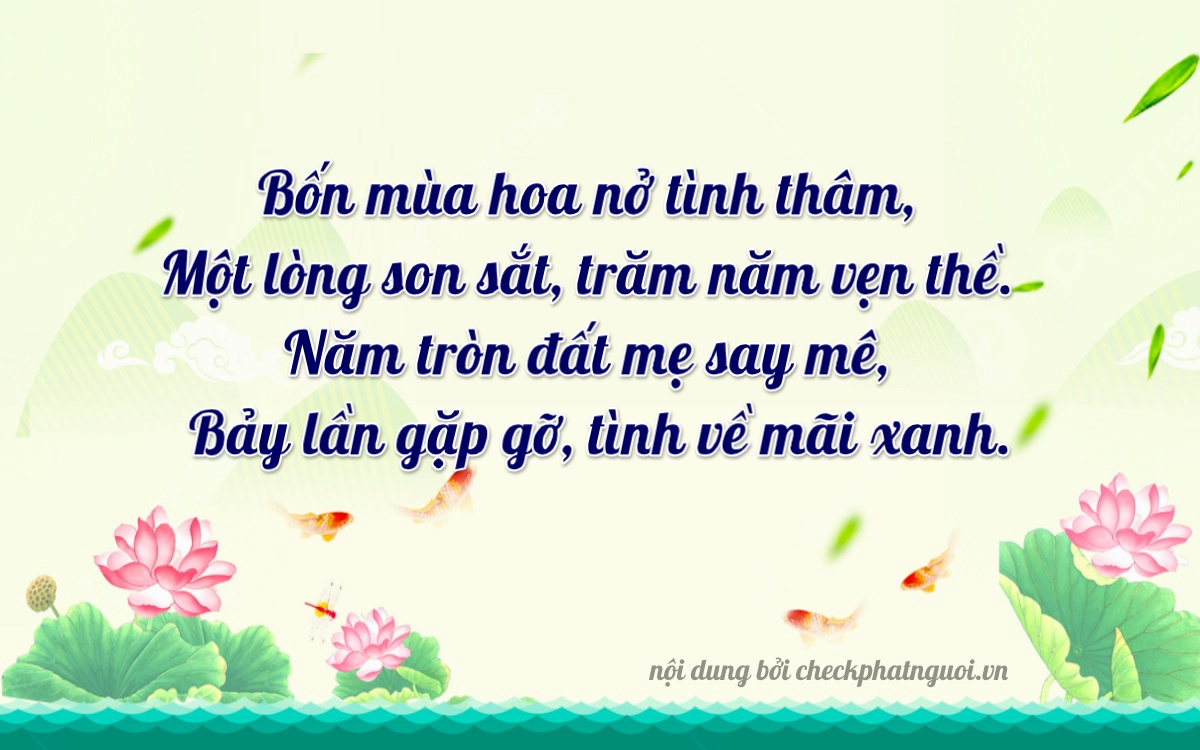 Bài thơ ý nghĩa cho <b>biển số 60H1-41587</b> tại website checkphatnguoi.vn