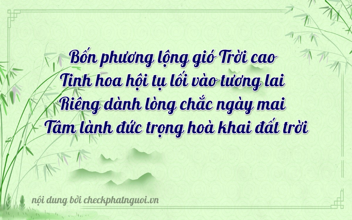 Bài thơ ý nghĩa cho <b>biển số 60H-14489</b> tại website checkphatnguoi.vn