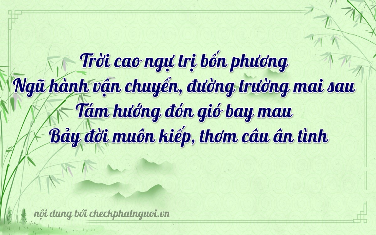 Bài thơ ý nghĩa cho <b>biển số 60H1-48674</b> tại website checkphatnguoi.vn