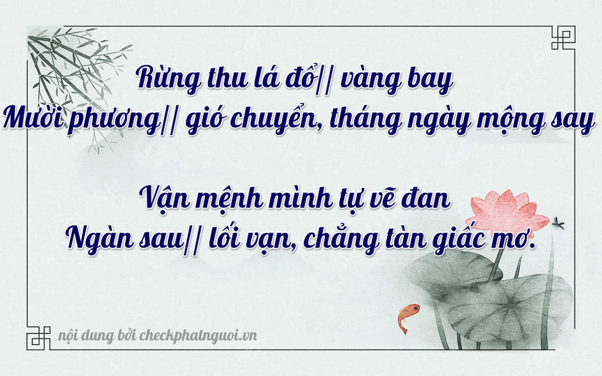 Bài thơ ý nghĩa cho <b>biển số 60H-15015</b> tại website checkphatnguoi.vn