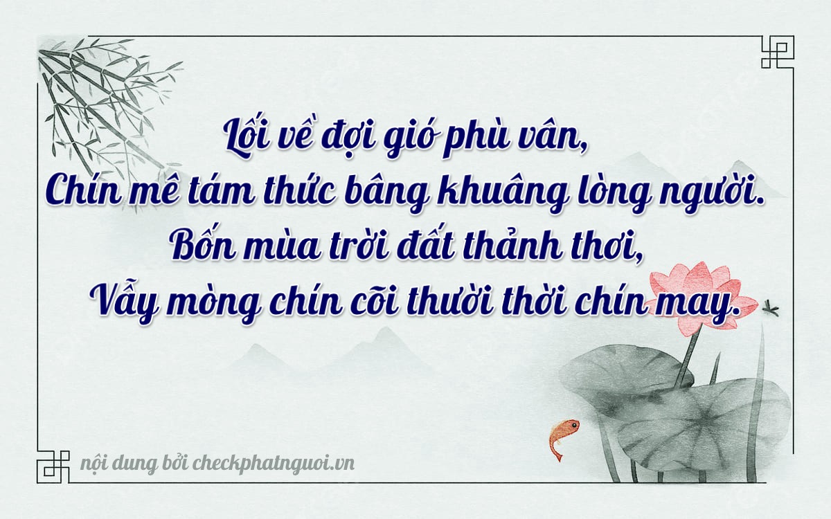 Bài thơ ý nghĩa cho <b>biển số 60H1-66648</b> tại website checkphatnguoi.vn