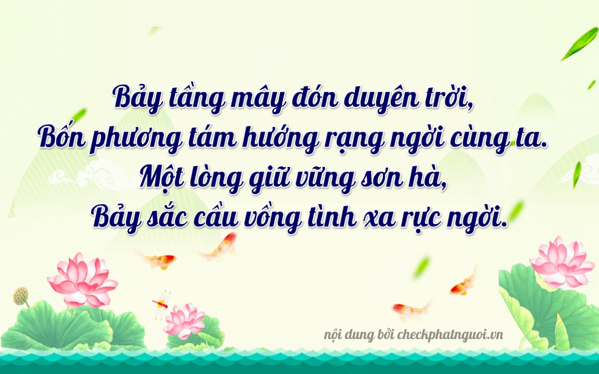 Bài thơ ý nghĩa cho <b>biển số 60H-17417</b> tại website checkphatnguoi.vn
