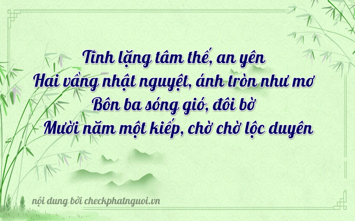 Bài thơ ý nghĩa cho <b>biển số 60H-20990</b> tại website checkphatnguoi.vn