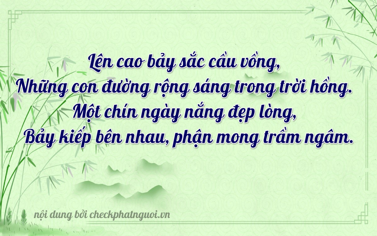 Bài thơ ý nghĩa cho <b>biển số 60H5-17719</b> tại website checkphatnguoi.vn