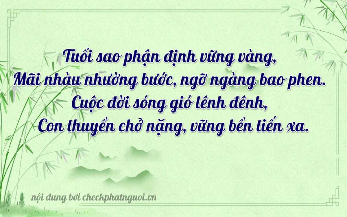 Bài thơ ý nghĩa cho <b>biển số 60H5-18396</b> tại website checkphatnguoi.vn