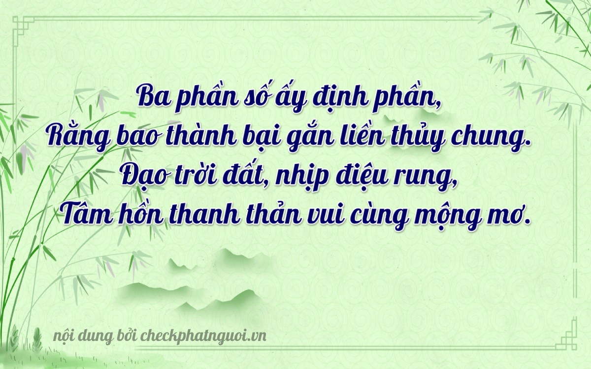 Bài thơ ý nghĩa cho <b>biển số 60H5-36691</b> tại website checkphatnguoi.vn