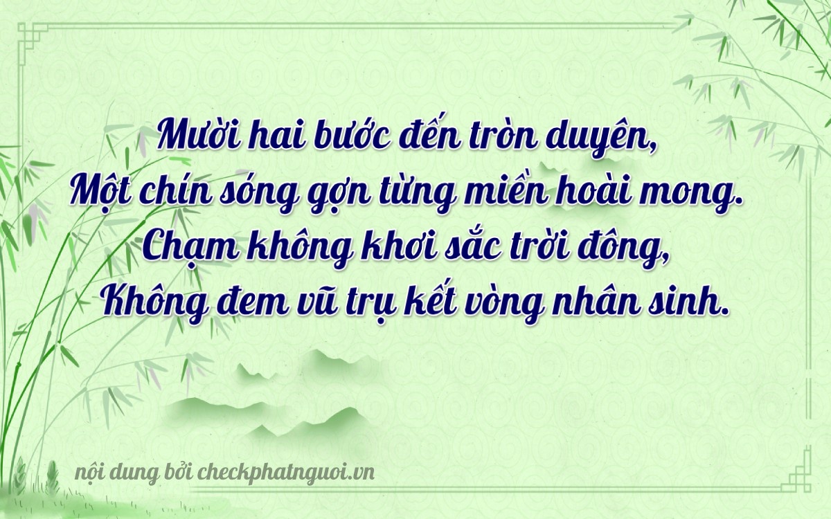 Bài thơ ý nghĩa cho <b>biển số 60H6-12190</b> tại website checkphatnguoi.vn