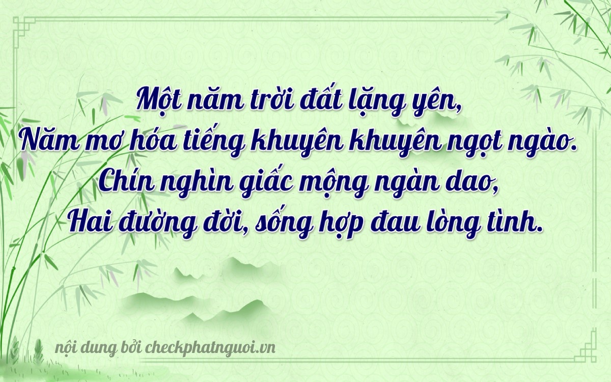 Bài thơ ý nghĩa cho <b>biển số 60H6-15992</b> tại website checkphatnguoi.vn