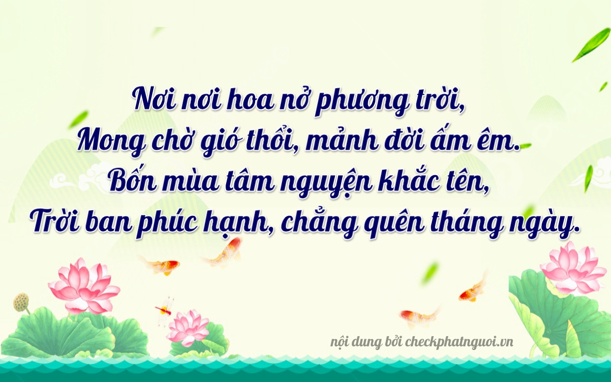 Bài thơ ý nghĩa cho <b>biển số 60H6-30108</b> tại website checkphatnguoi.vn