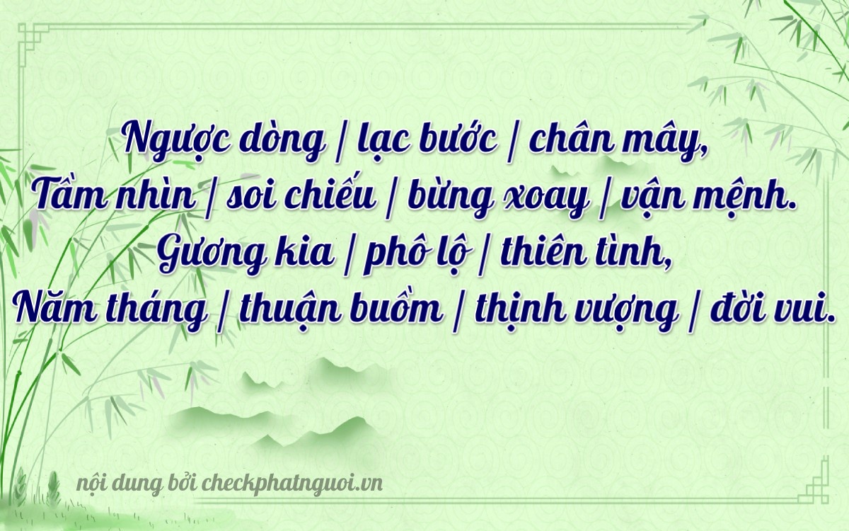 Bài thơ ý nghĩa cho <b>biển số 60K-02406</b> tại website checkphatnguoi.vn