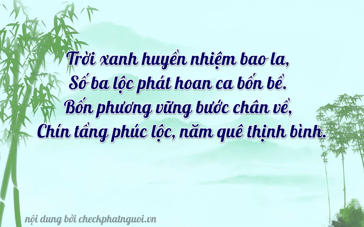 Bài thơ ý nghĩa cho <b>biển số 60K-03489</b> tại website checkphatnguoi.vn