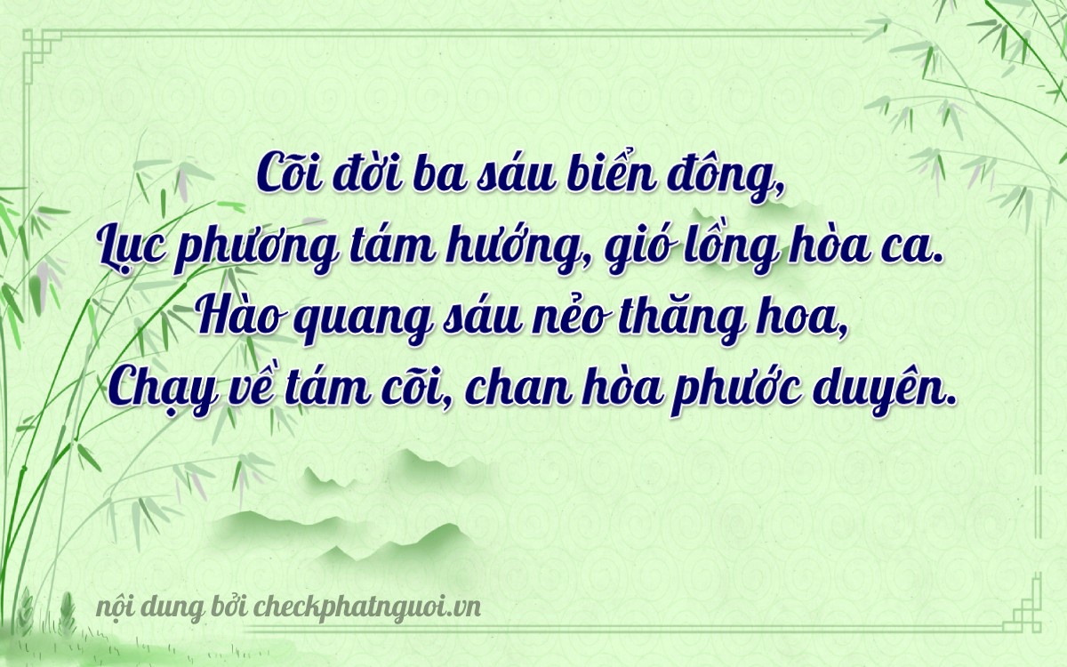 Bài thơ ý nghĩa cho <b>biển số 60K-03668</b> tại website checkphatnguoi.vn