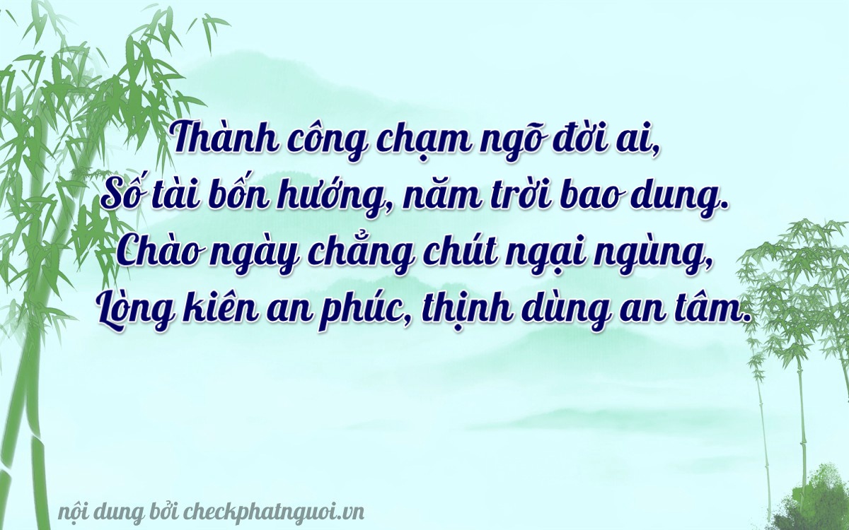 Bài thơ ý nghĩa cho <b>biển số 60K-04516</b> tại website checkphatnguoi.vn