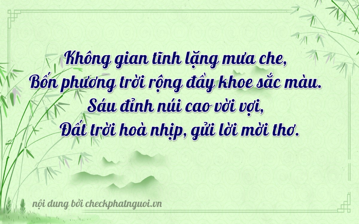 Bài thơ ý nghĩa cho <b>biển số 60K-04699</b> tại website checkphatnguoi.vn