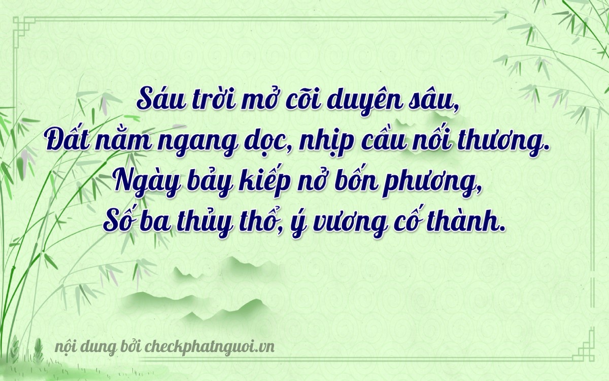 Bài thơ ý nghĩa cho <b>biển số 60K-06738</b> tại website checkphatnguoi.vn
