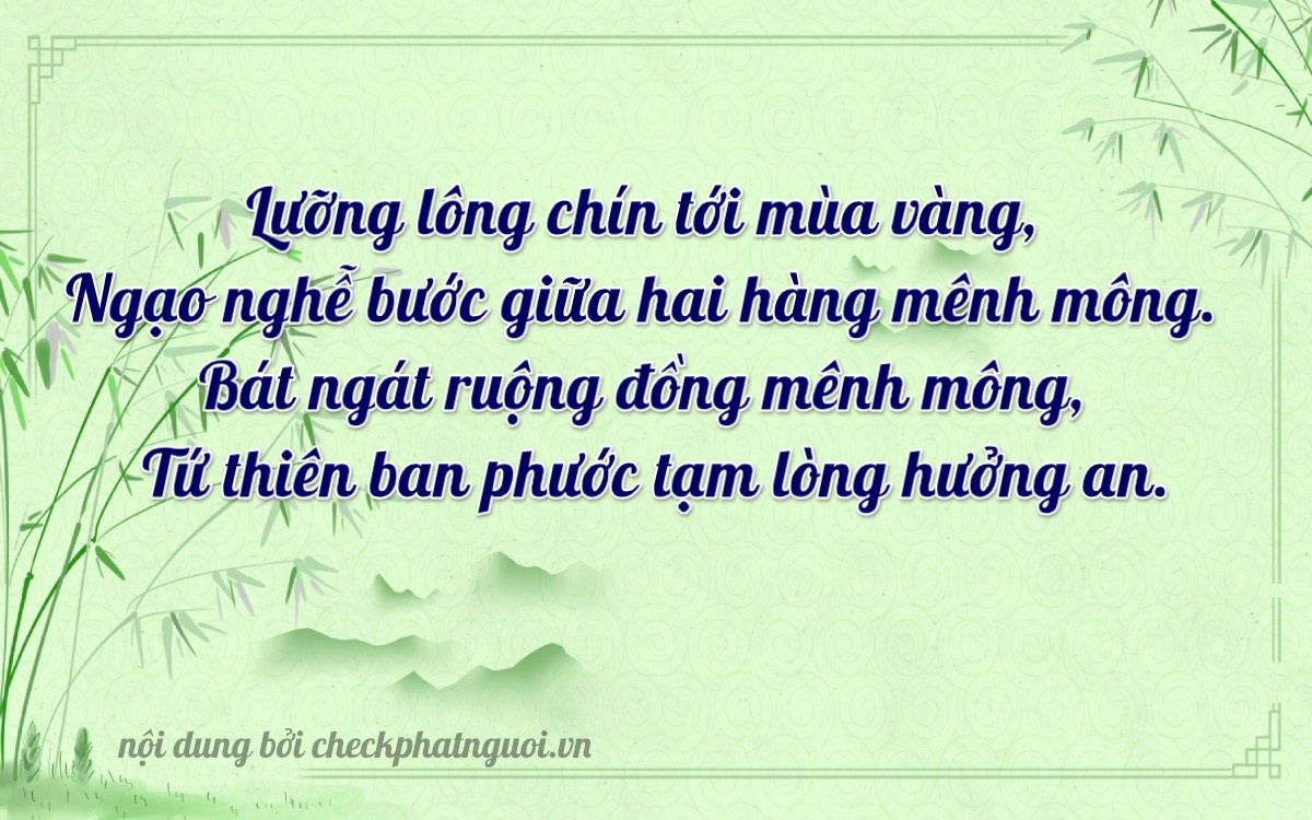 Bài thơ ý nghĩa cho <b>biển số 60K-08924</b> tại website checkphatnguoi.vn