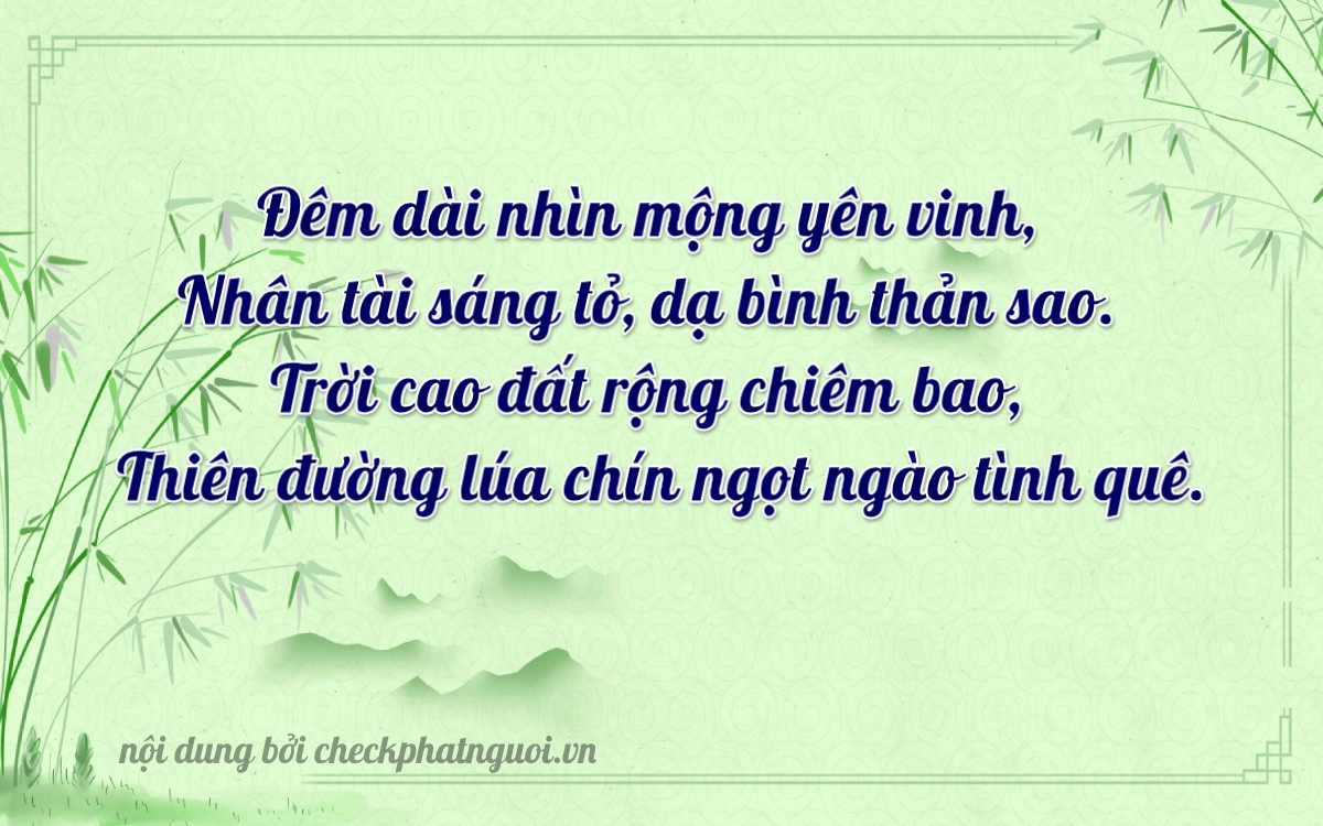 Bài thơ ý nghĩa cho <b>biển số 60K-11182</b> tại website checkphatnguoi.vn