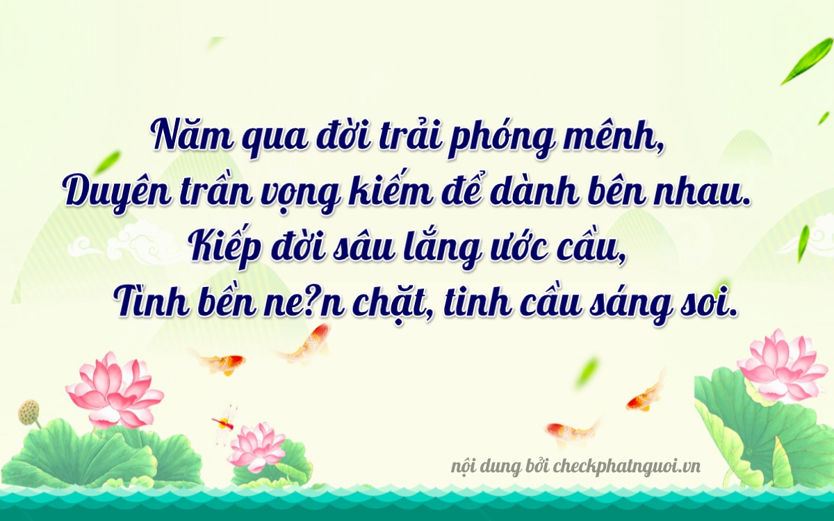 Bài thơ ý nghĩa cho <b>biển số 60K-15285</b> tại website checkphatnguoi.vn