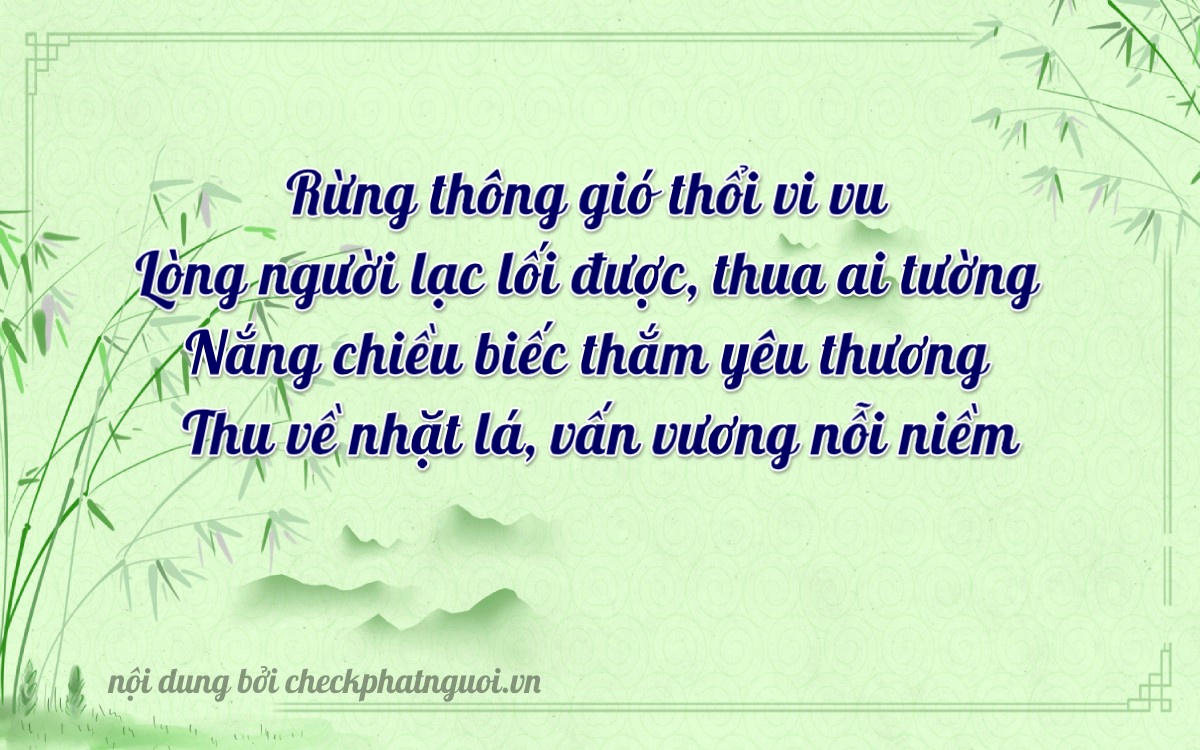 Bài thơ ý nghĩa cho <b>biển số 60K-15314</b> tại website checkphatnguoi.vn