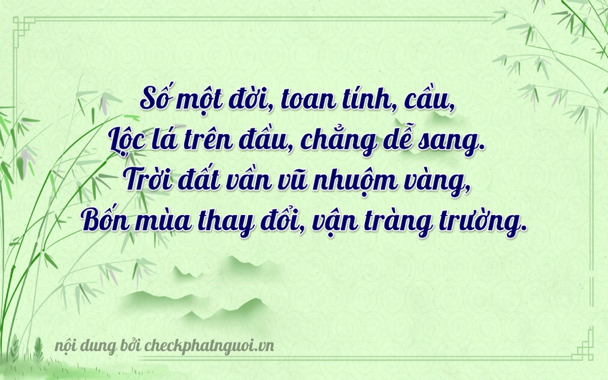 Bài thơ ý nghĩa cho <b>biển số 60K-16340</b> tại website checkphatnguoi.vn