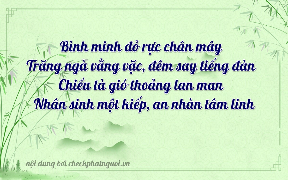 Bài thơ ý nghĩa cho <b>biển số 60K-17368</b> tại website checkphatnguoi.vn