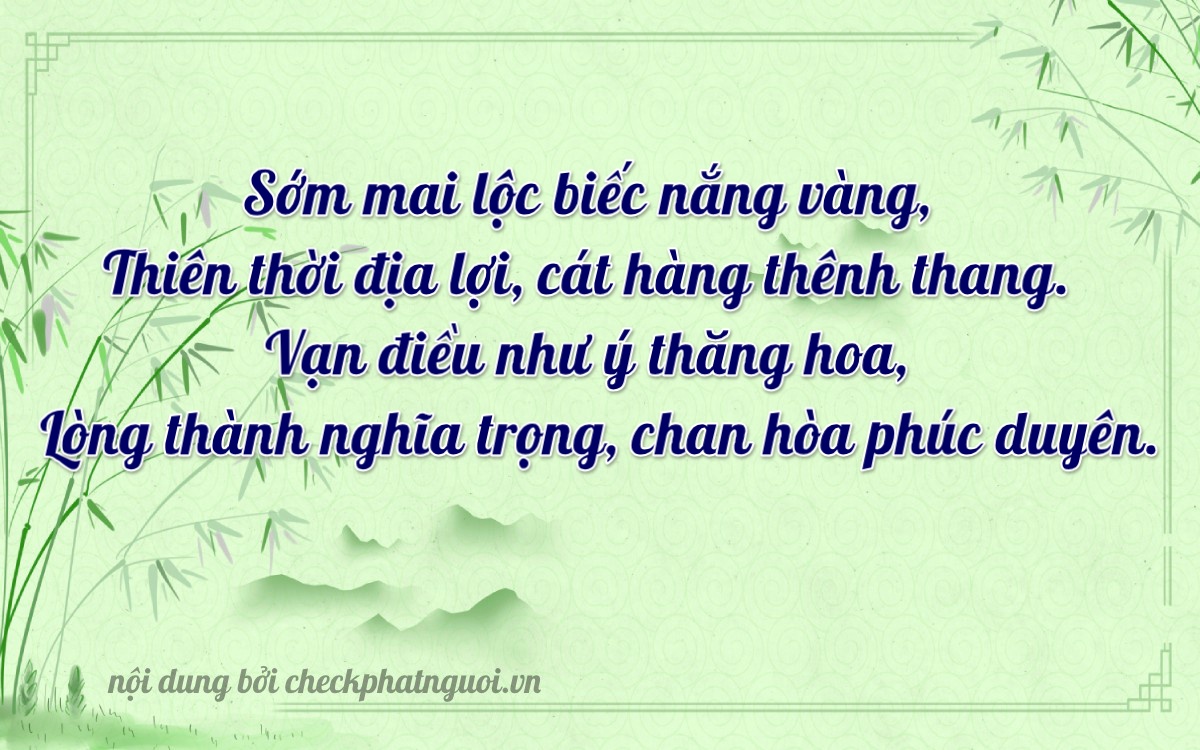 Bài thơ ý nghĩa cho <b>biển số 60K-20312</b> tại website checkphatnguoi.vn