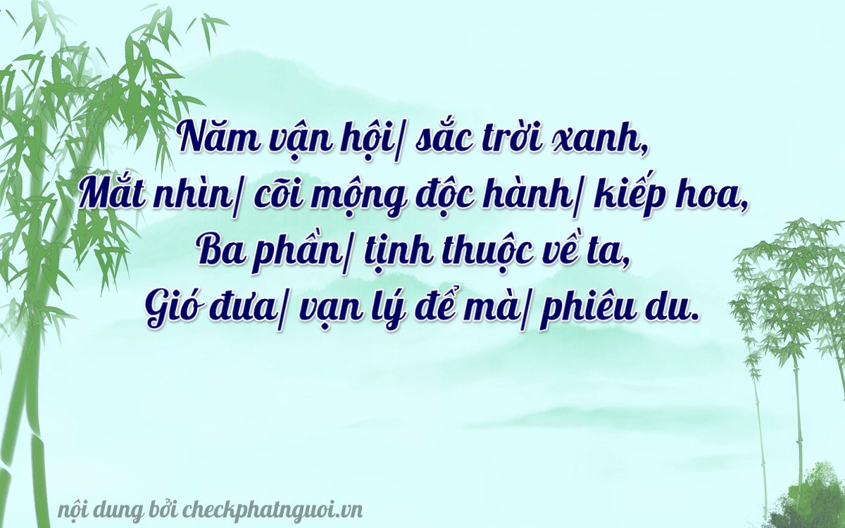 Bài thơ ý nghĩa cho <b>biển số 60K-22300</b> tại website checkphatnguoi.vn