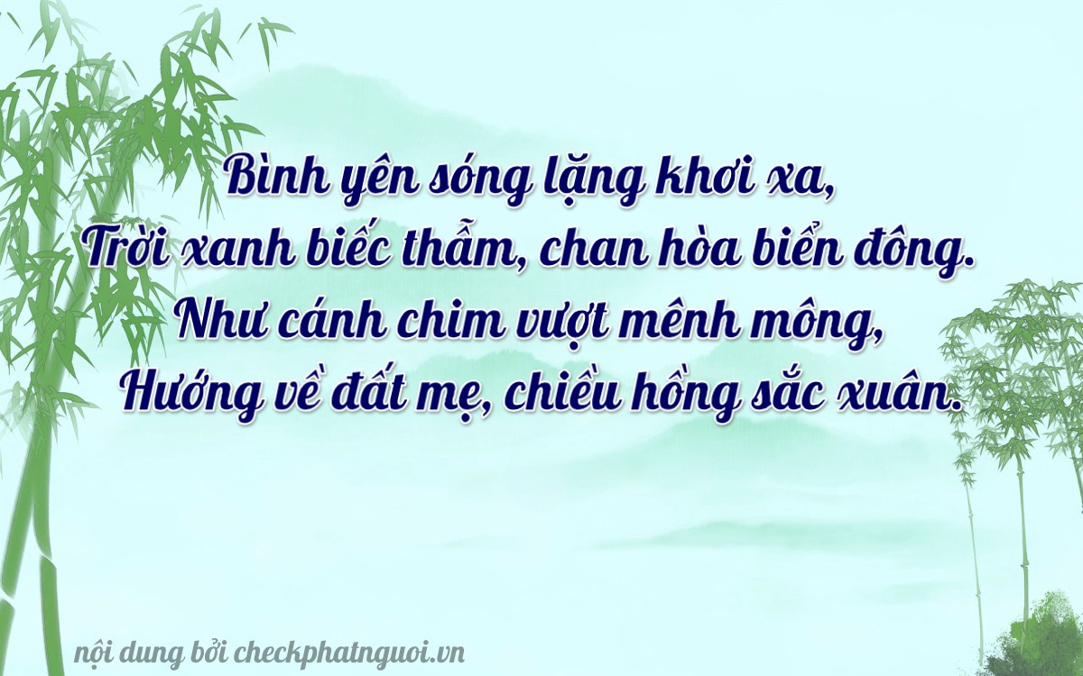 Bài thơ ý nghĩa cho <b>biển số 60K-29424</b> tại website checkphatnguoi.vn