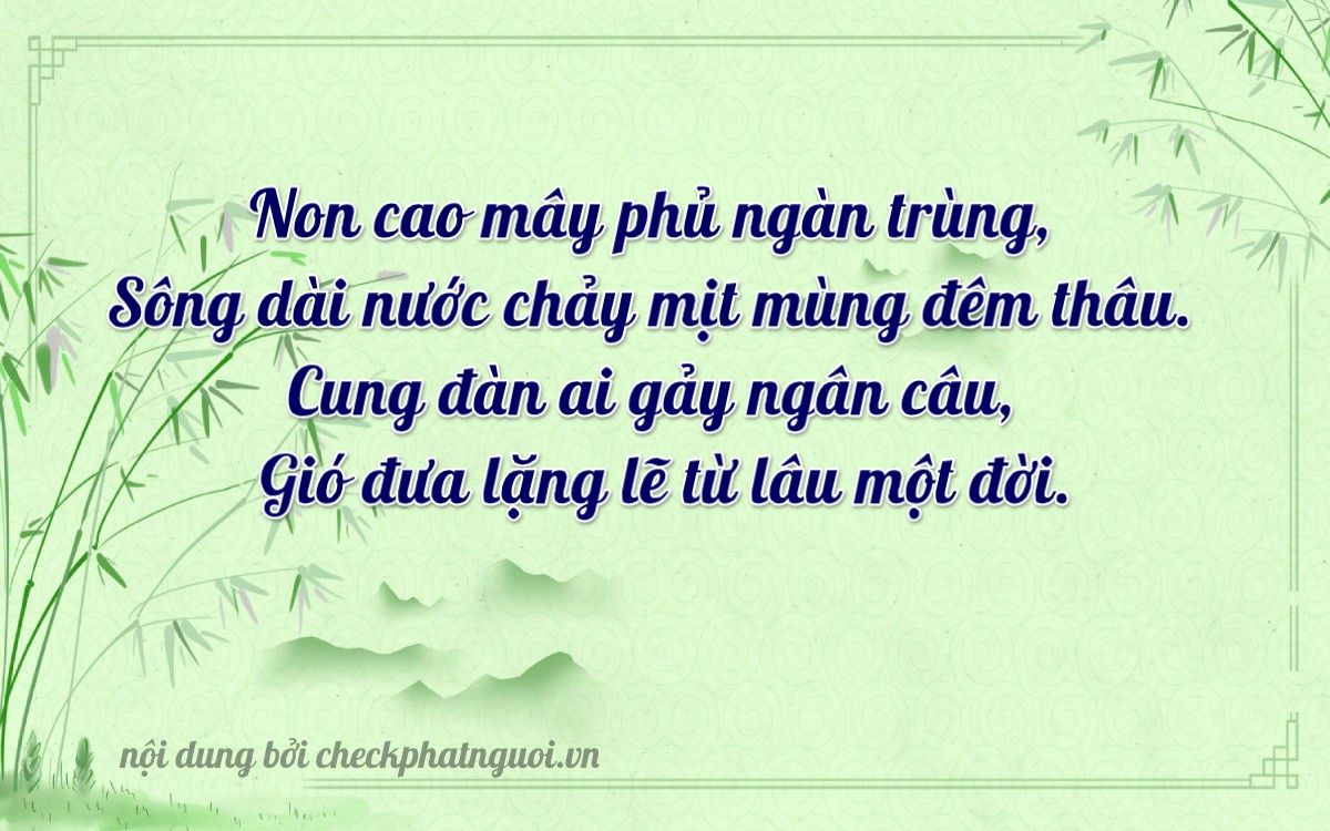 Bài thơ ý nghĩa cho <b>biển số 60K-30517</b> tại website checkphatnguoi.vn