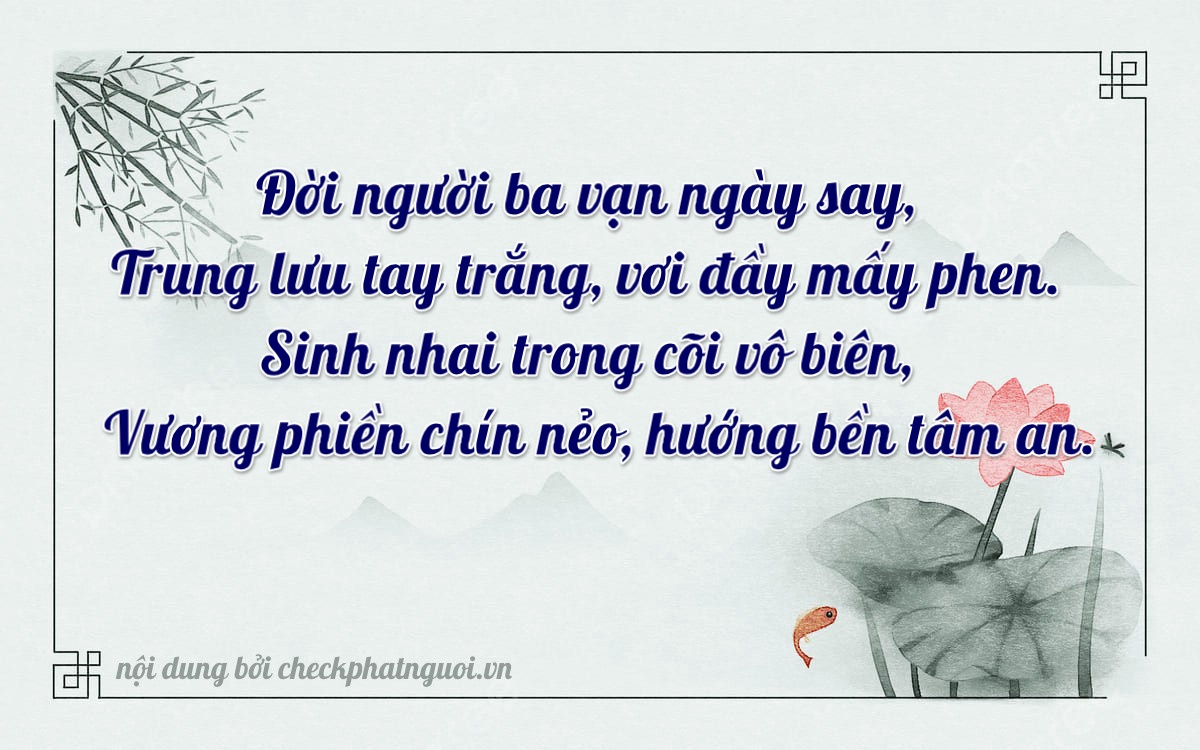 Bài thơ ý nghĩa cho <b>biển số 60K-31919</b> tại website checkphatnguoi.vn