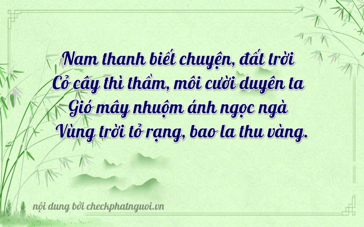 Bài thơ ý nghĩa cho <b>biển số 60K-32524</b> tại website checkphatnguoi.vn