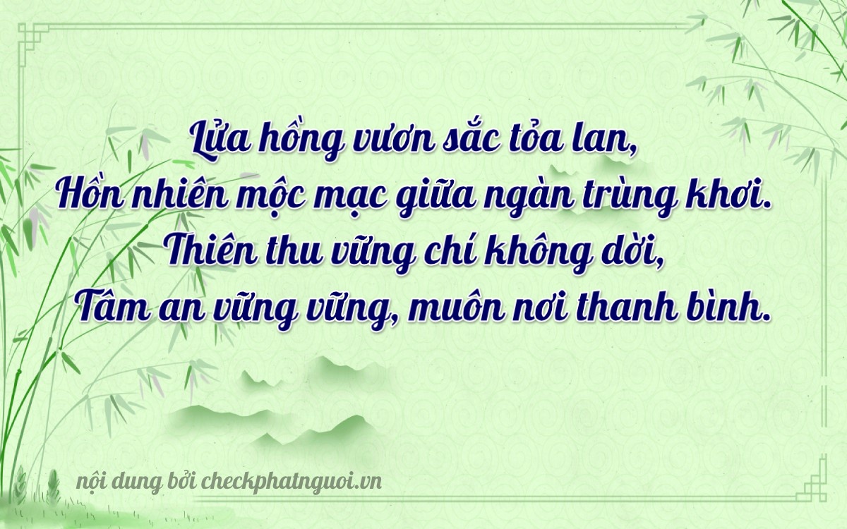 Bài thơ ý nghĩa cho <b>biển số 60K-35264</b> tại website checkphatnguoi.vn