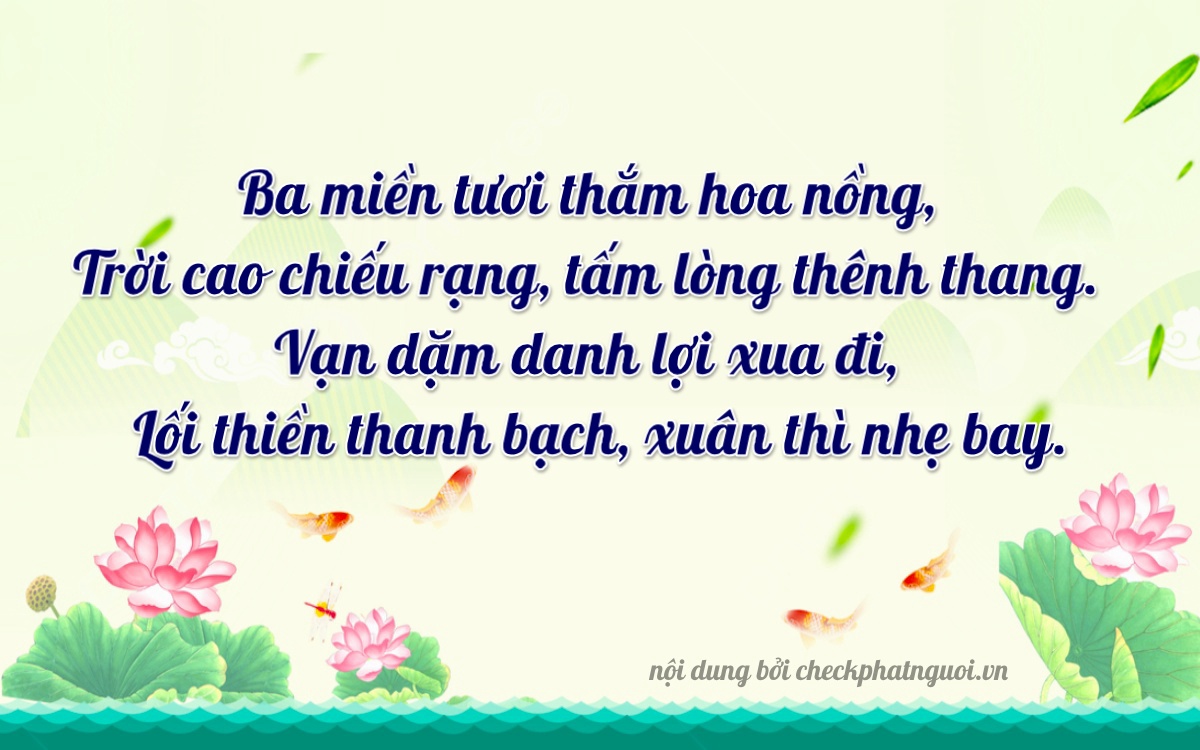 Bài thơ ý nghĩa cho <b>biển số 60K-36180</b> tại website checkphatnguoi.vn